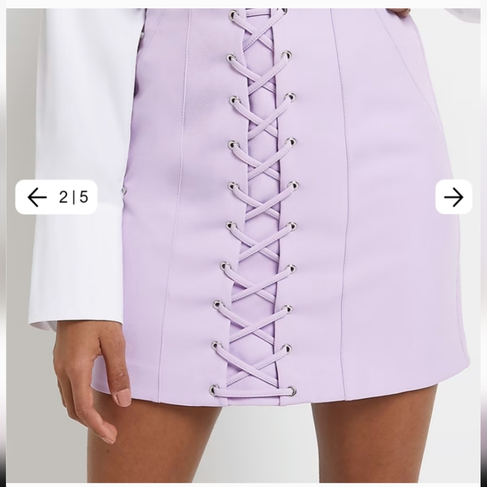 River Island Purple Mini Skirt - Picture 5 of 8